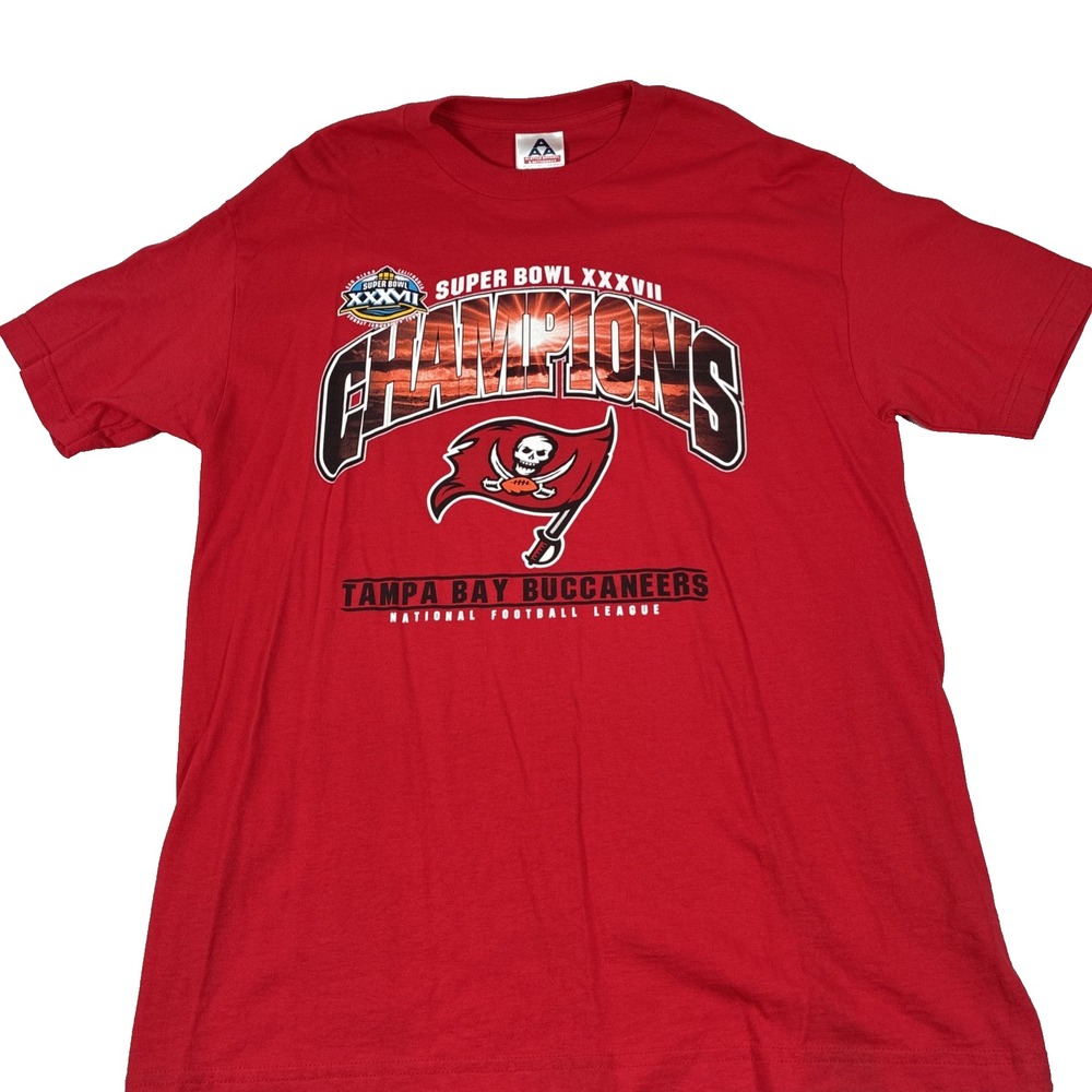 AAA Alstyle T-Shirt Mens XL Red Tampa Bay Buccaneers Super Bowl 2003 Vintage